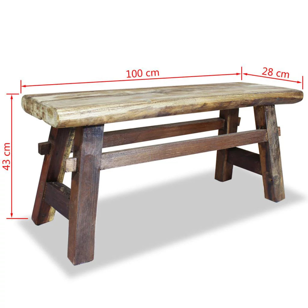 Solid Reclaimed Wood Bench I483192
