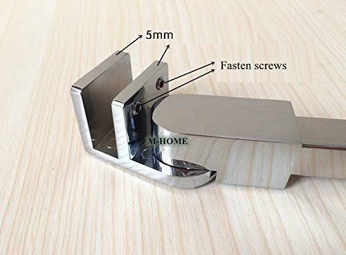 Stainless Steel Frameless Shower Door Fixed Panel Wall-to-Glass Support Bar for 1/4x22 to 3/8x22 Thick Glass, 700mm W41074