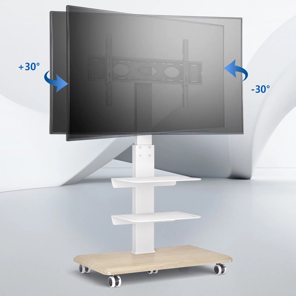 Black Rolling TV Stand with 3 Shelves F465007