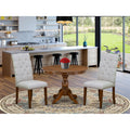 3-piece Wood Dining Set in Walnut J23370