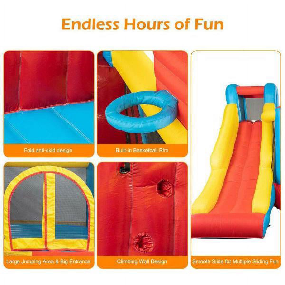 Inflatable Castle Trampoline with Fan O9881