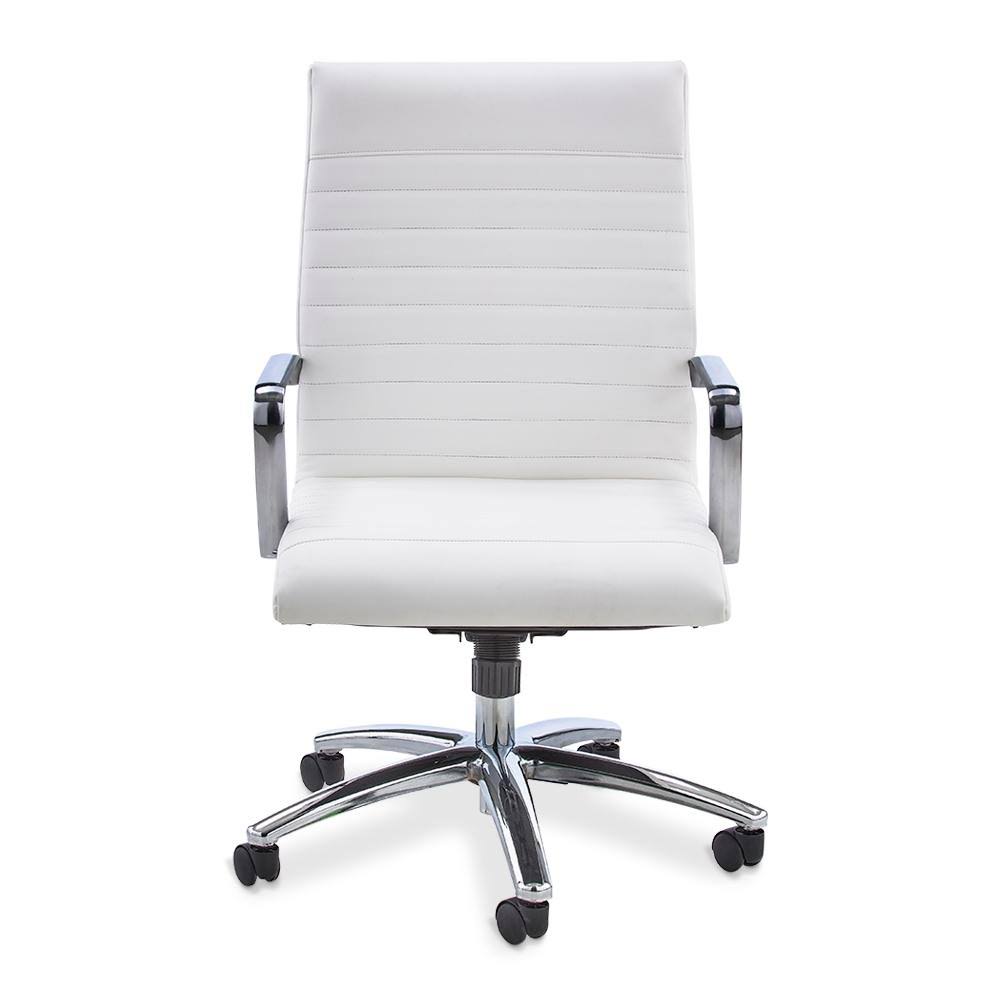 Snow White Polyurethane High Back Office Chair Q405