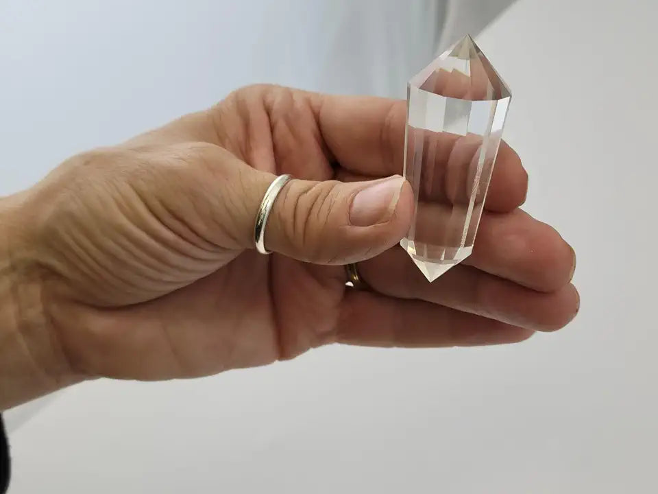 12 Sided Hand-Cut Natural Himalayan Quartz Crystal H12054