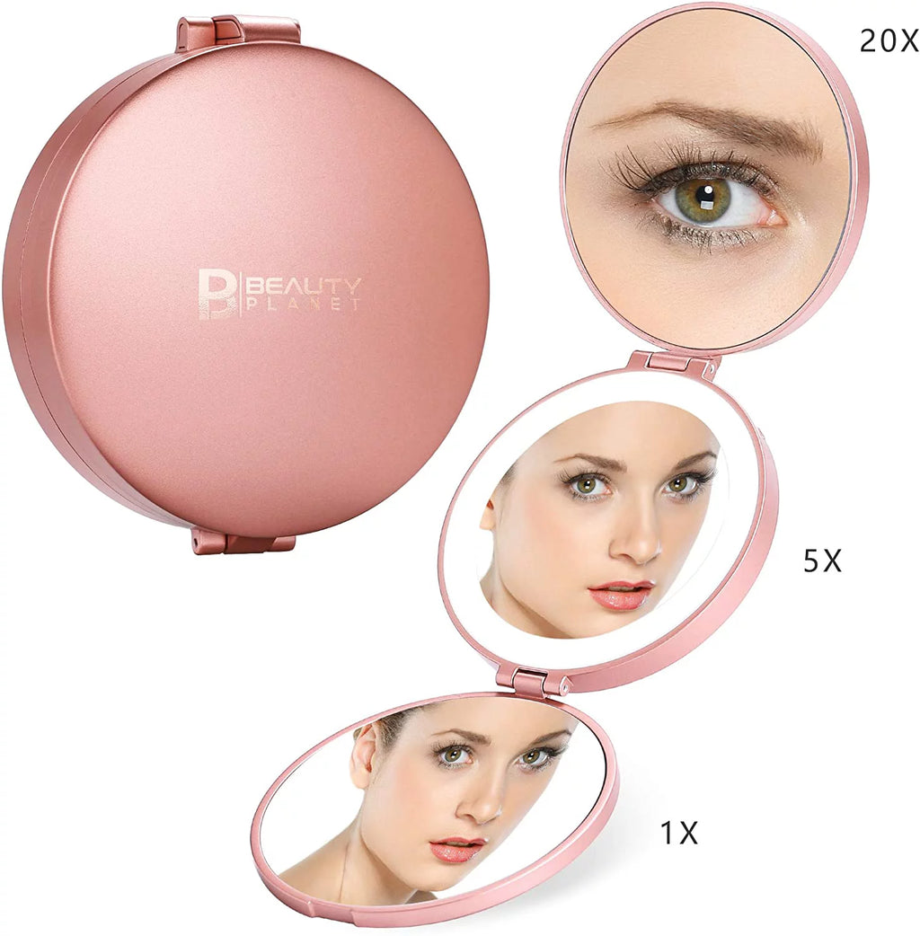 1X 5X 20X 4" Lighted Compact Mirror P79281