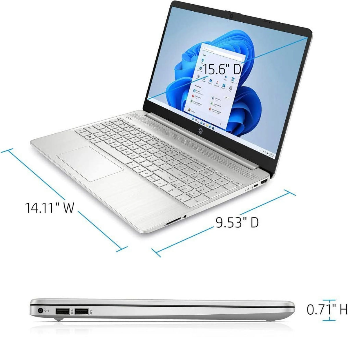 15.6" Touchscreen Laptop, Intel Core i3, 16GB RAM, 512GB SSD, Natural Silver T10868