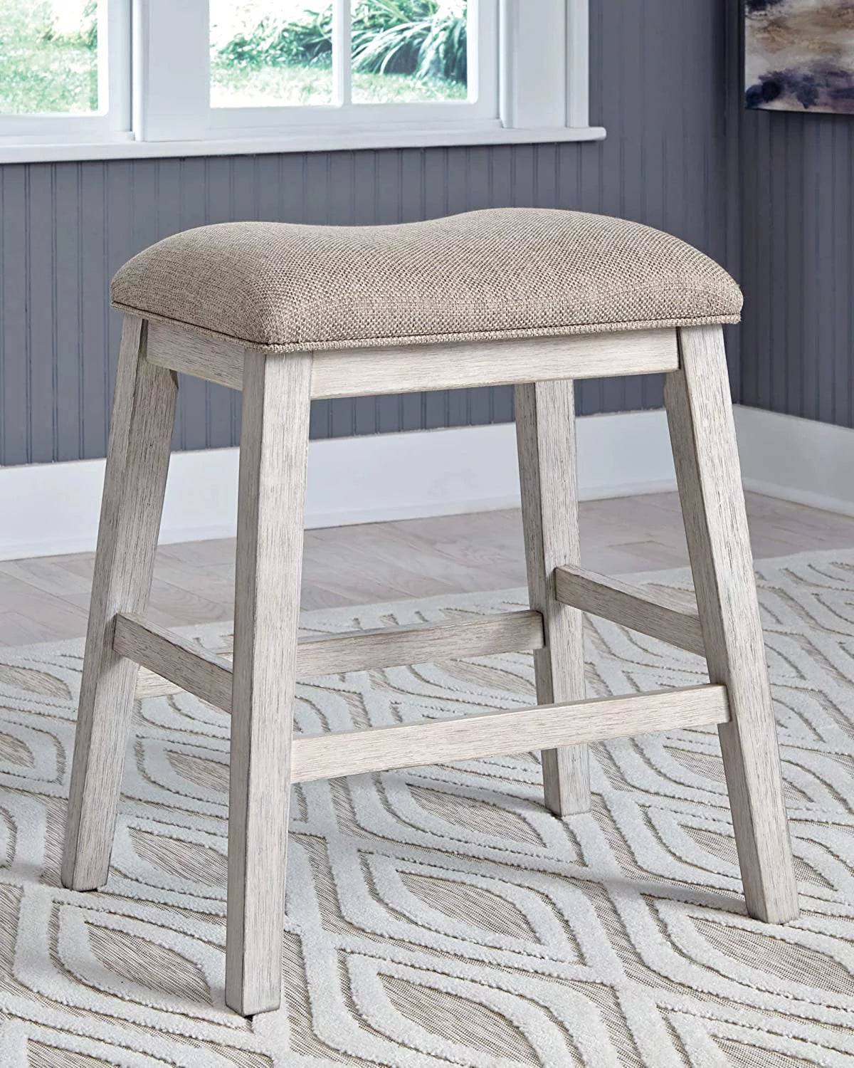 24" Counter Height Upholstered Barstool, Set of 2 Y2831
