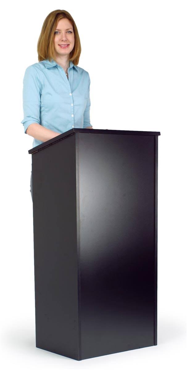 Black Floor-Standing Lectern with Shelf H335267