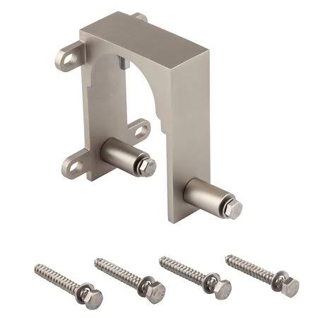Sliding Door Hardware Bypass Bracket Satin Nickel G193853