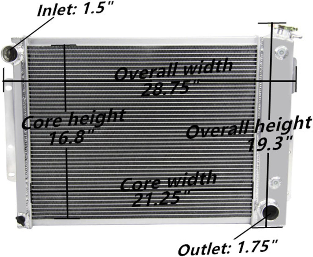 4 Row Aluminum Racing Radiator B16232
