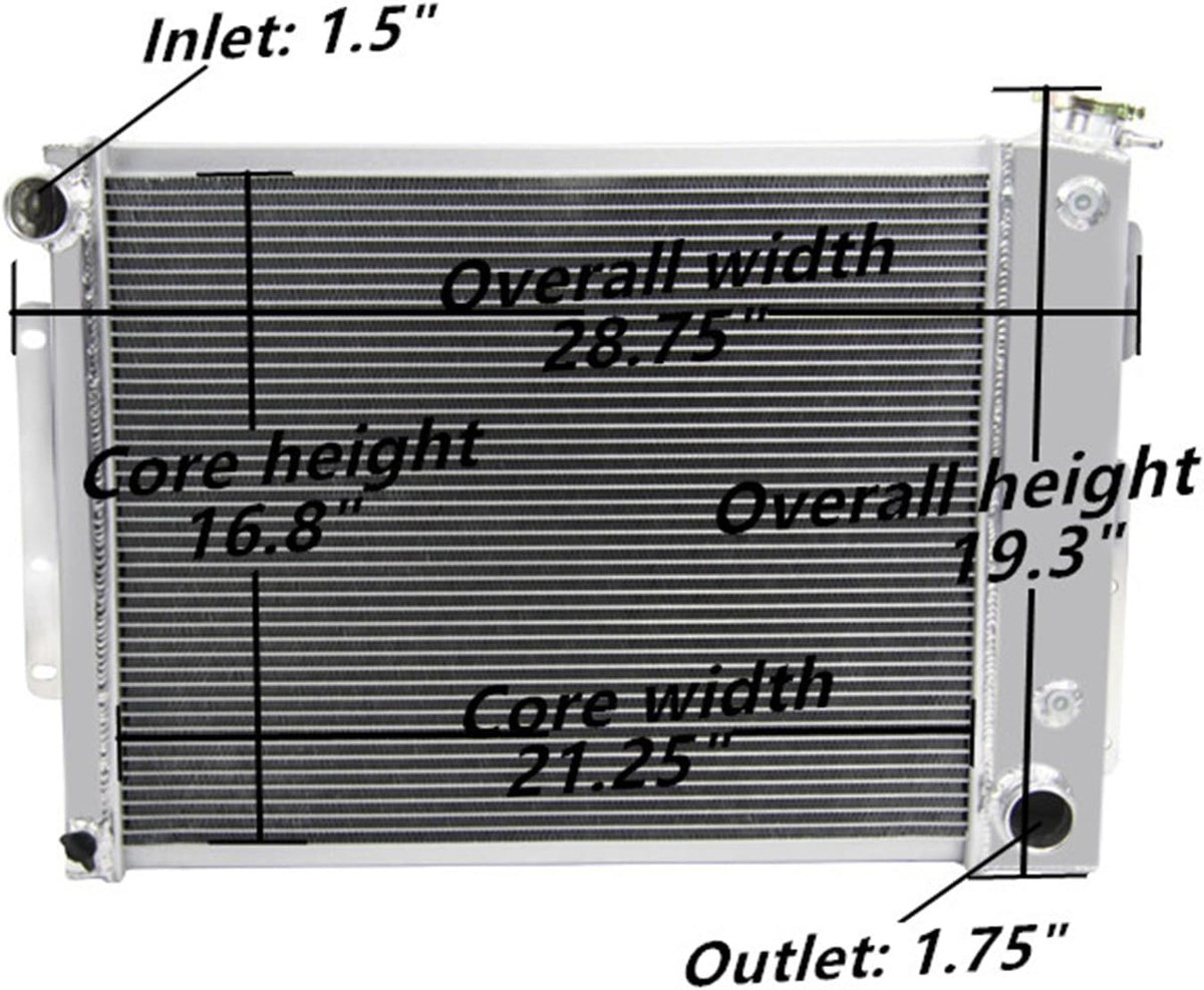 4 Row Aluminum Racing Radiator B16232