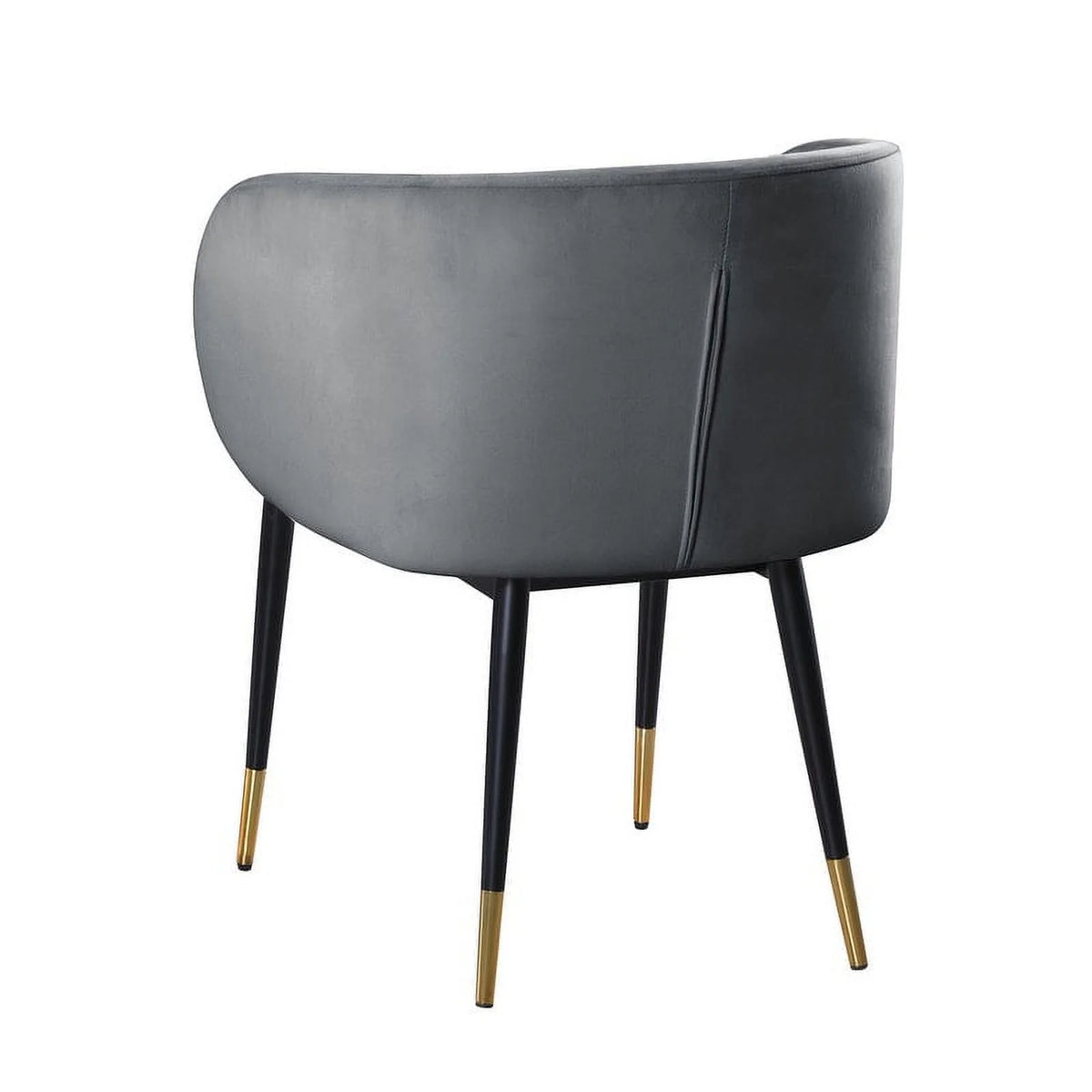 Gray Velvet Upholstered Side Chair Y3021