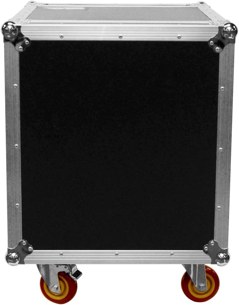 Heavy Duty 12 Space ATA Rack Case with 4 Inch Casters V584