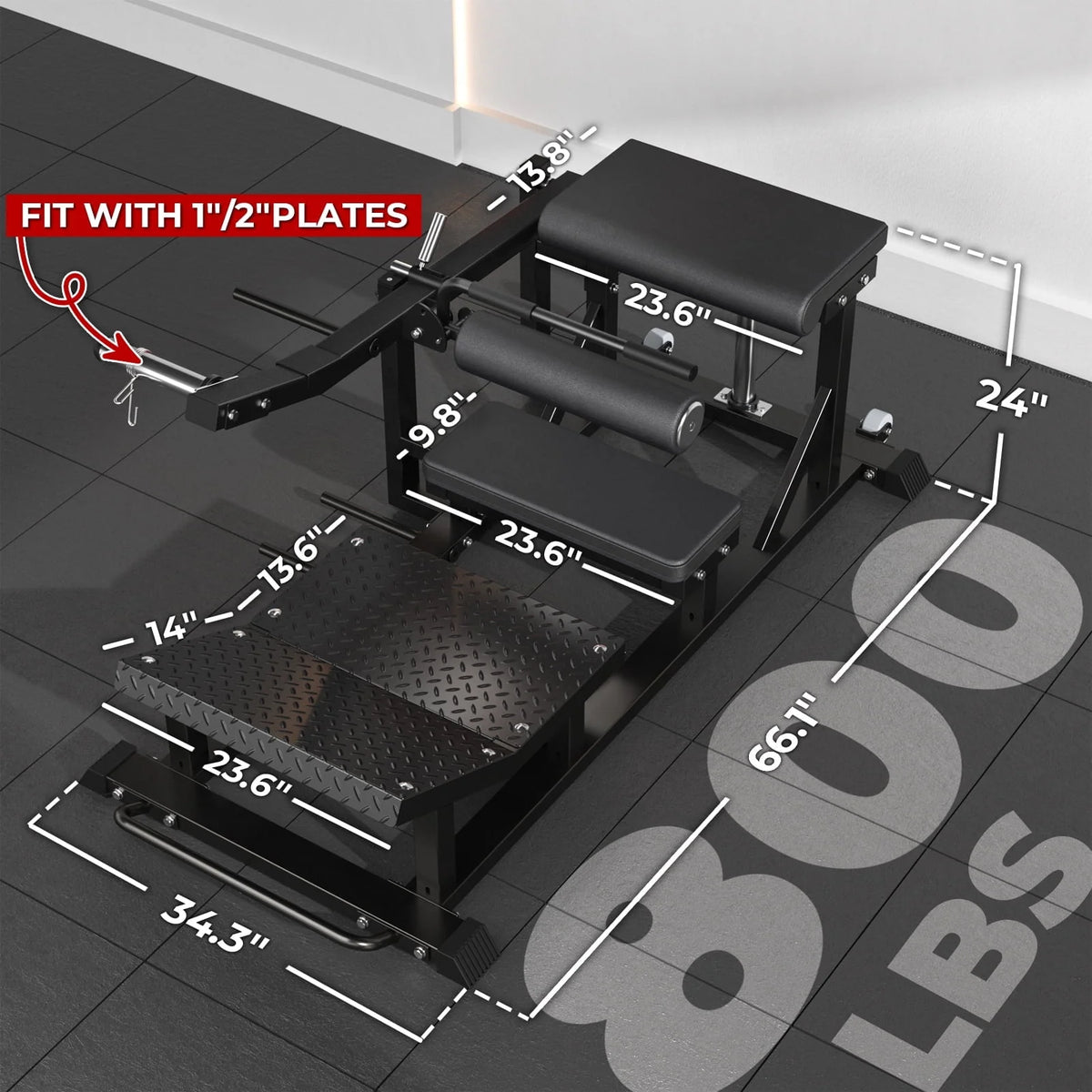 Heavy Duty Plate-Loaded Hip Thrust Machine X609