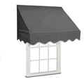 Retractable Door or Window Canopy Awning 6 x 2 Feet Gray Q29676