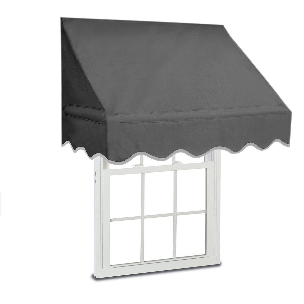 Retractable Door or Window Canopy Awning 6 x 2 Feet Gray Q29676
