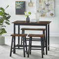 4-piece Counter Height Dining Set Brown/Black Q2817