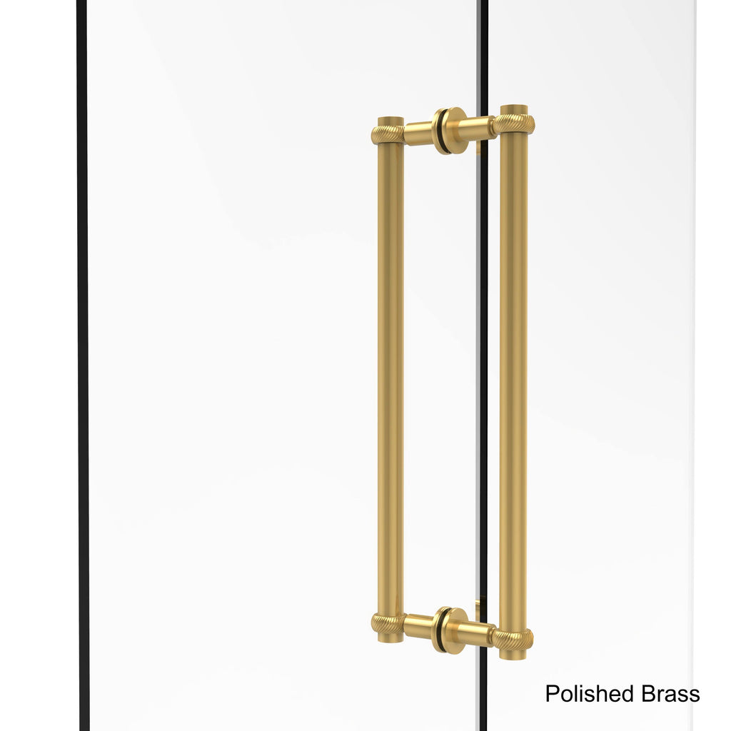 18 in. Back to Back Shower Door Pull with Twisted Accent Brushed Bronze G873489