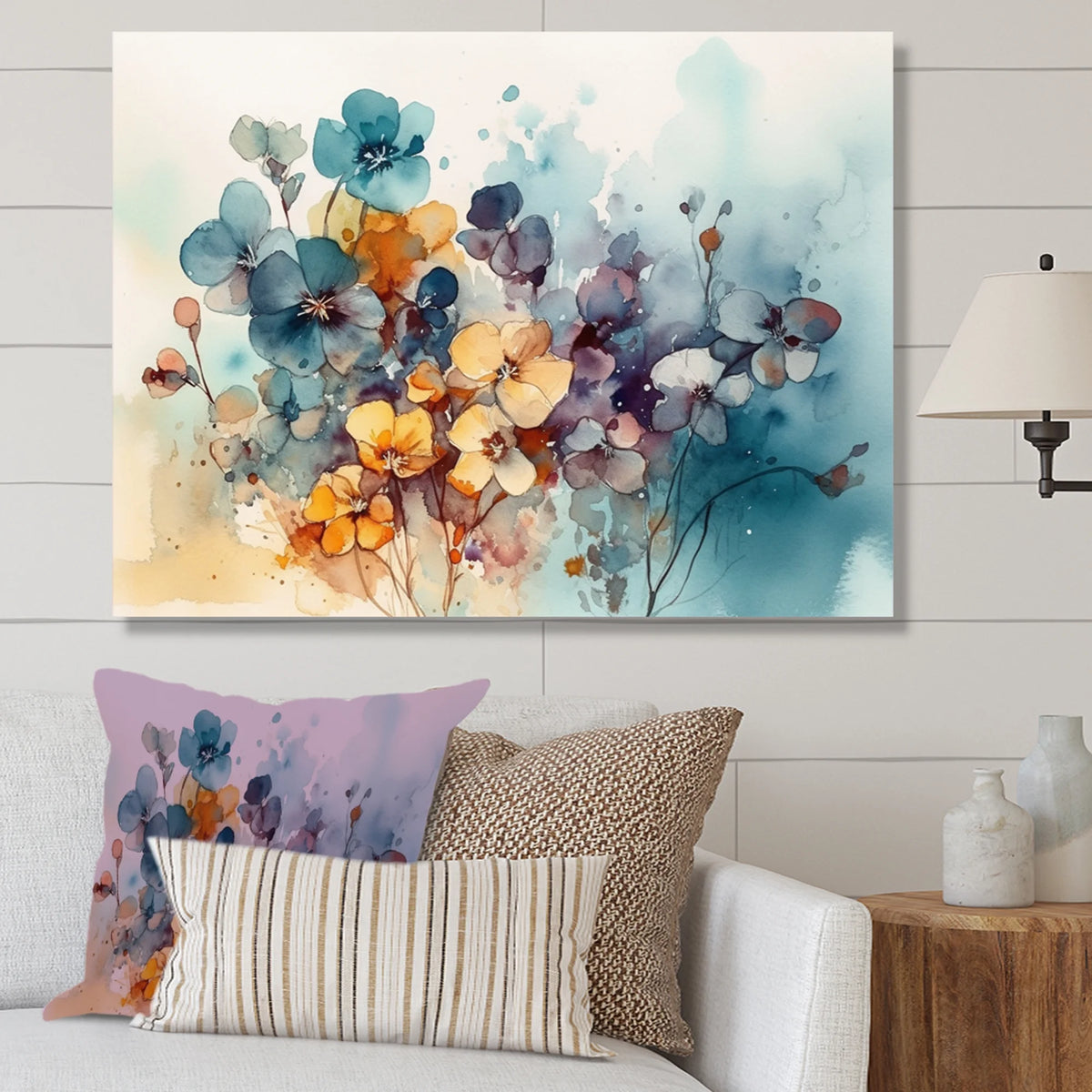 Floral Violet Canvas Art Print F9143