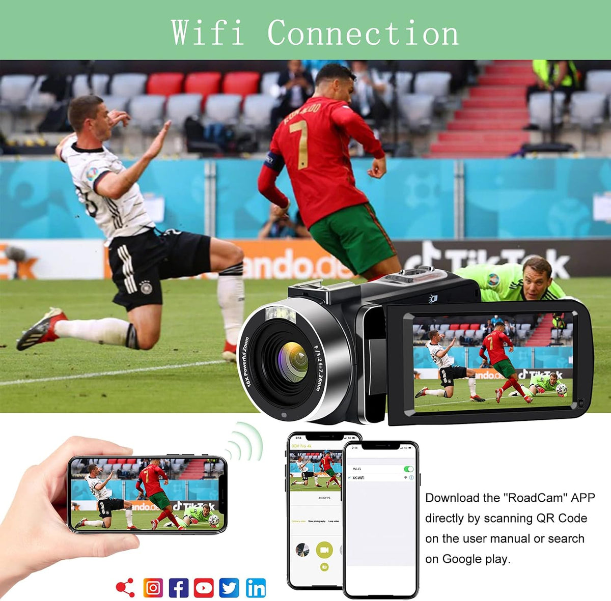 1080P 30FPS 3.0 Inch 270 Degree Rotation 16X Zoom Camcorder M743823