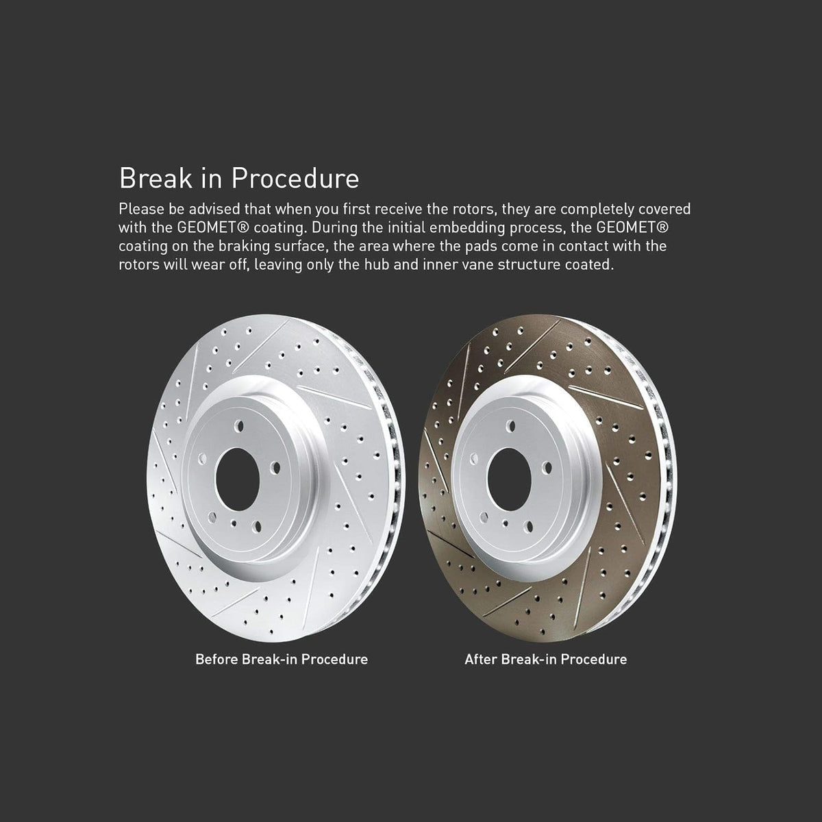 Carbon Brake Rotors Drill Slot Ceramic Pads B701