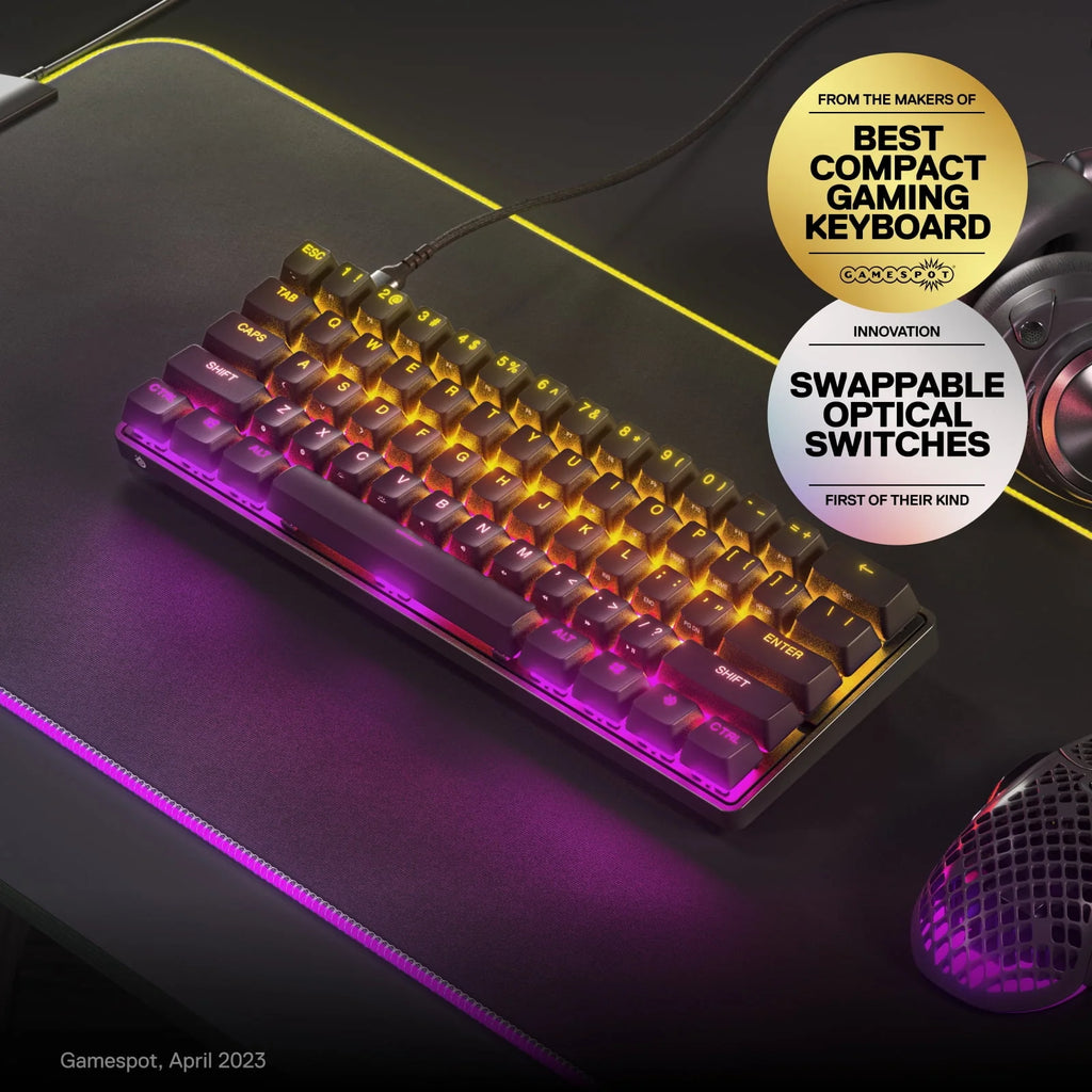 Wired 60% Gaming Keyboard with RGB Lighting - Black Q895