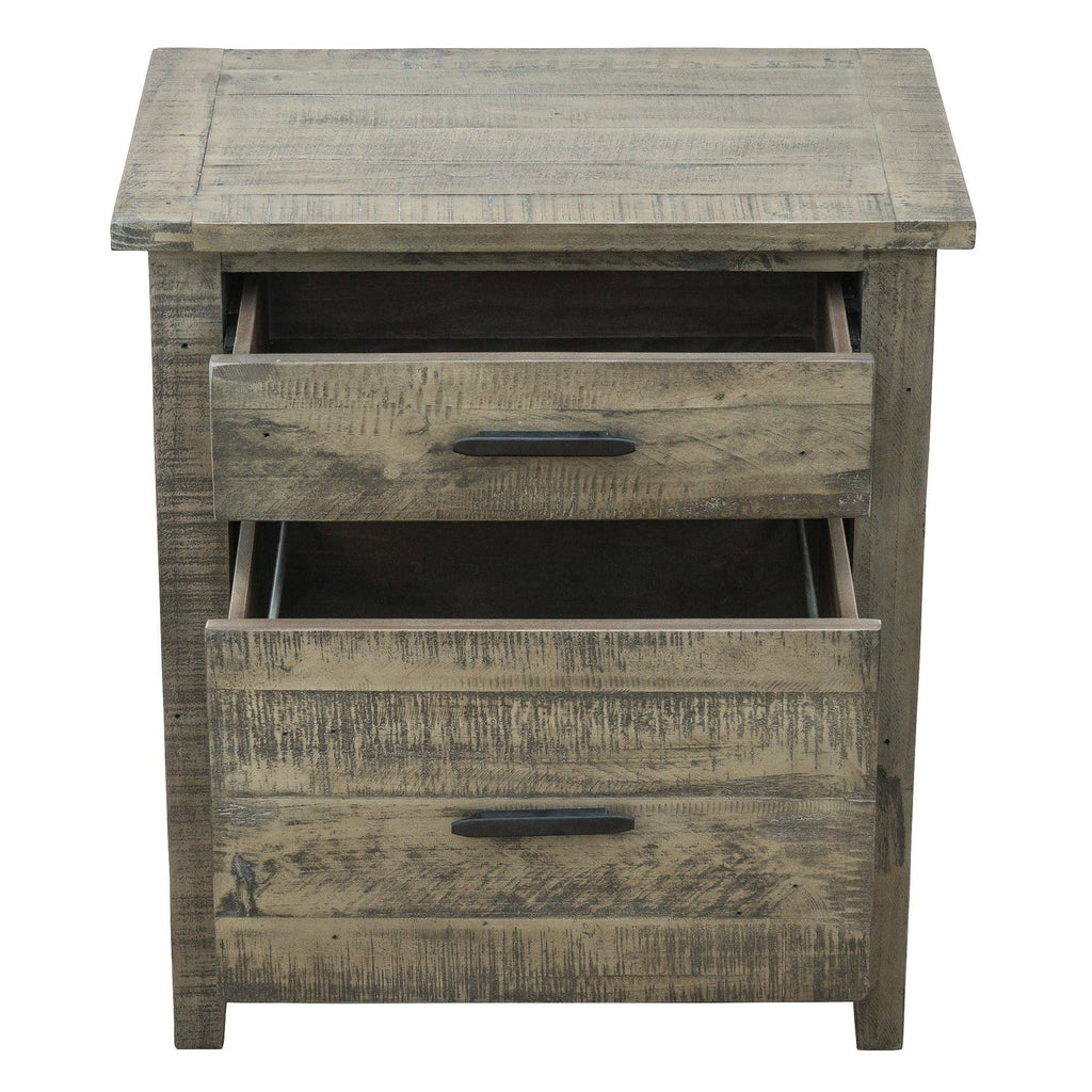 Reclaimed Wood Filing Cabinet with Two Drawers R995617