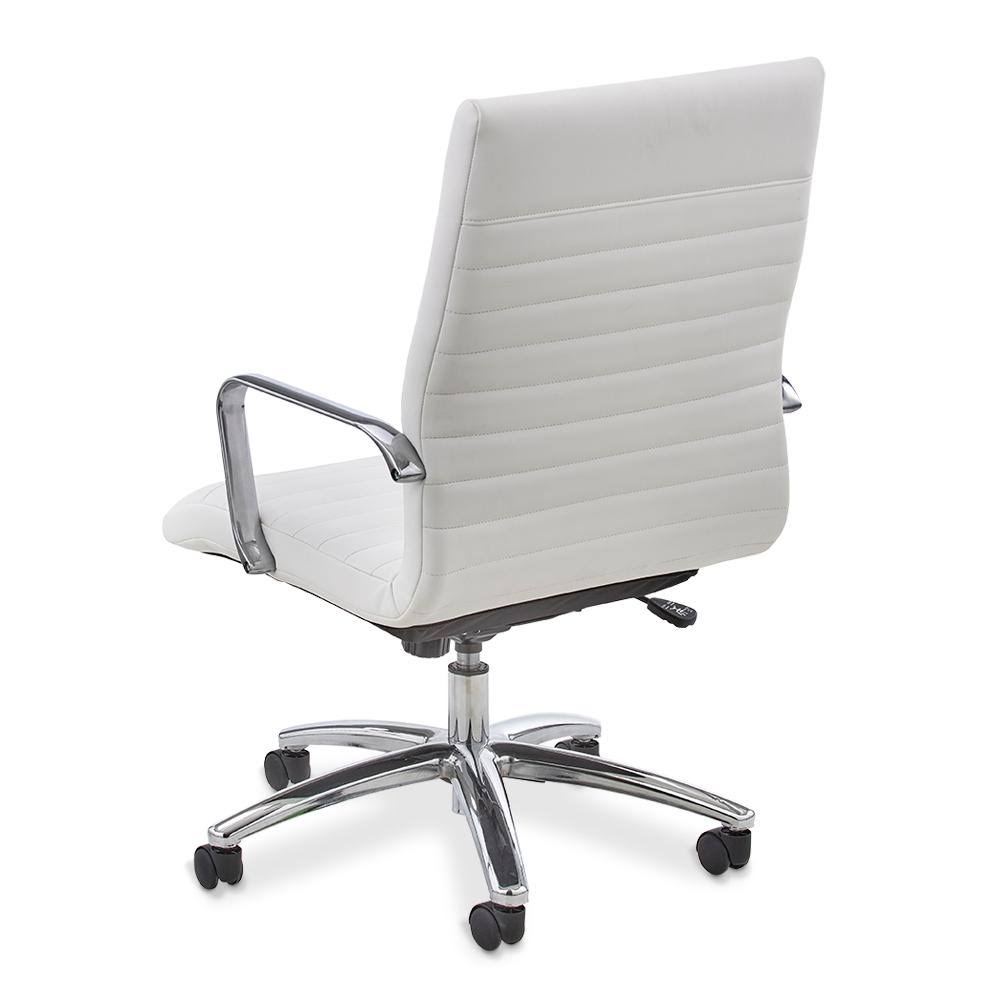 Snow White Polyurethane High Back Office Chair Q405
