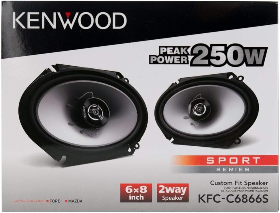 6x8 2-Way 250 Watt Car Stereo Speakers X798219