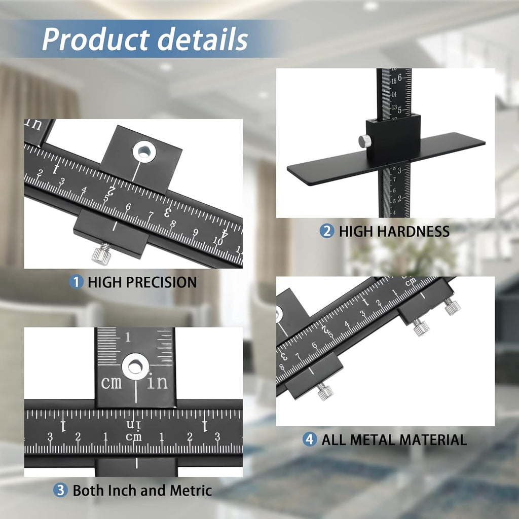 Aluminum Alloy Cabinet Handle Jig Template, Pack of 2 G29528
