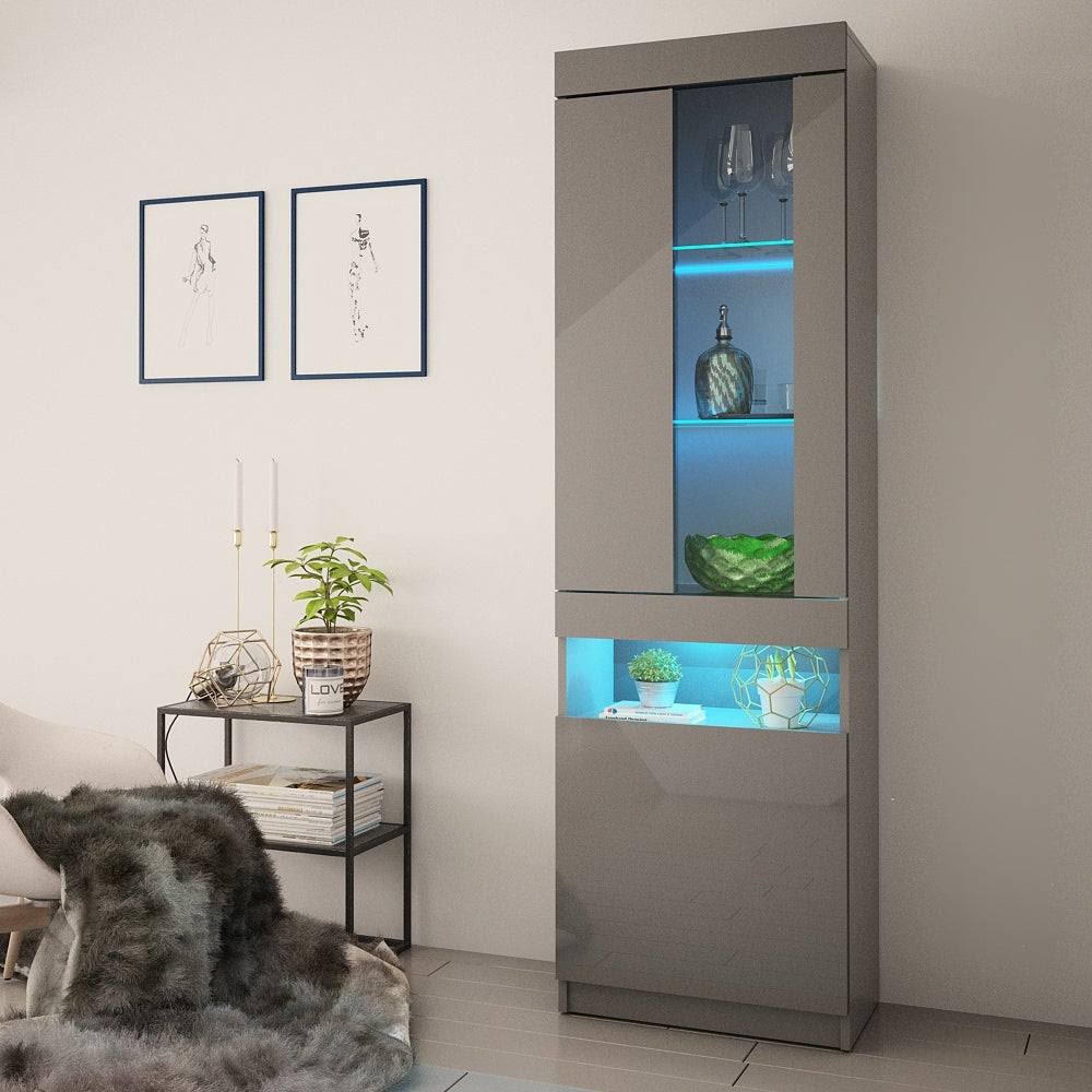 Black Modern Bookcase W350