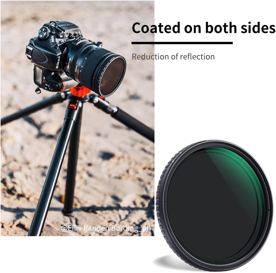 67mm Variable ND Filter ND32-ND512 (5-9 Stops) HD Neutral Density Lens Filter with 28 Multi-Layer Coatings, Pack of 2 G21720