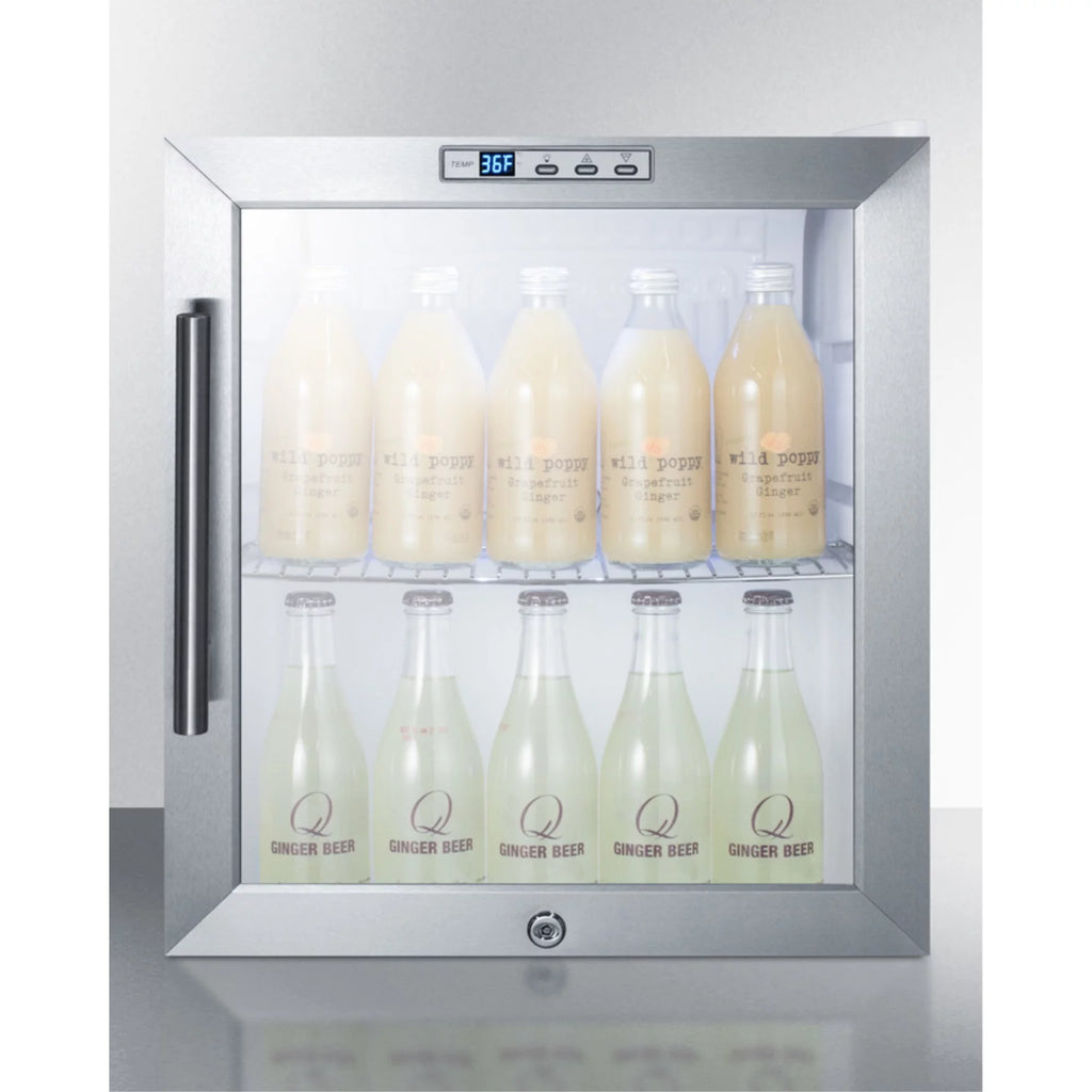 Commercially Approved Compact Beverage Center with 1.7 cu. ft. Capacity Stainless Steel I787