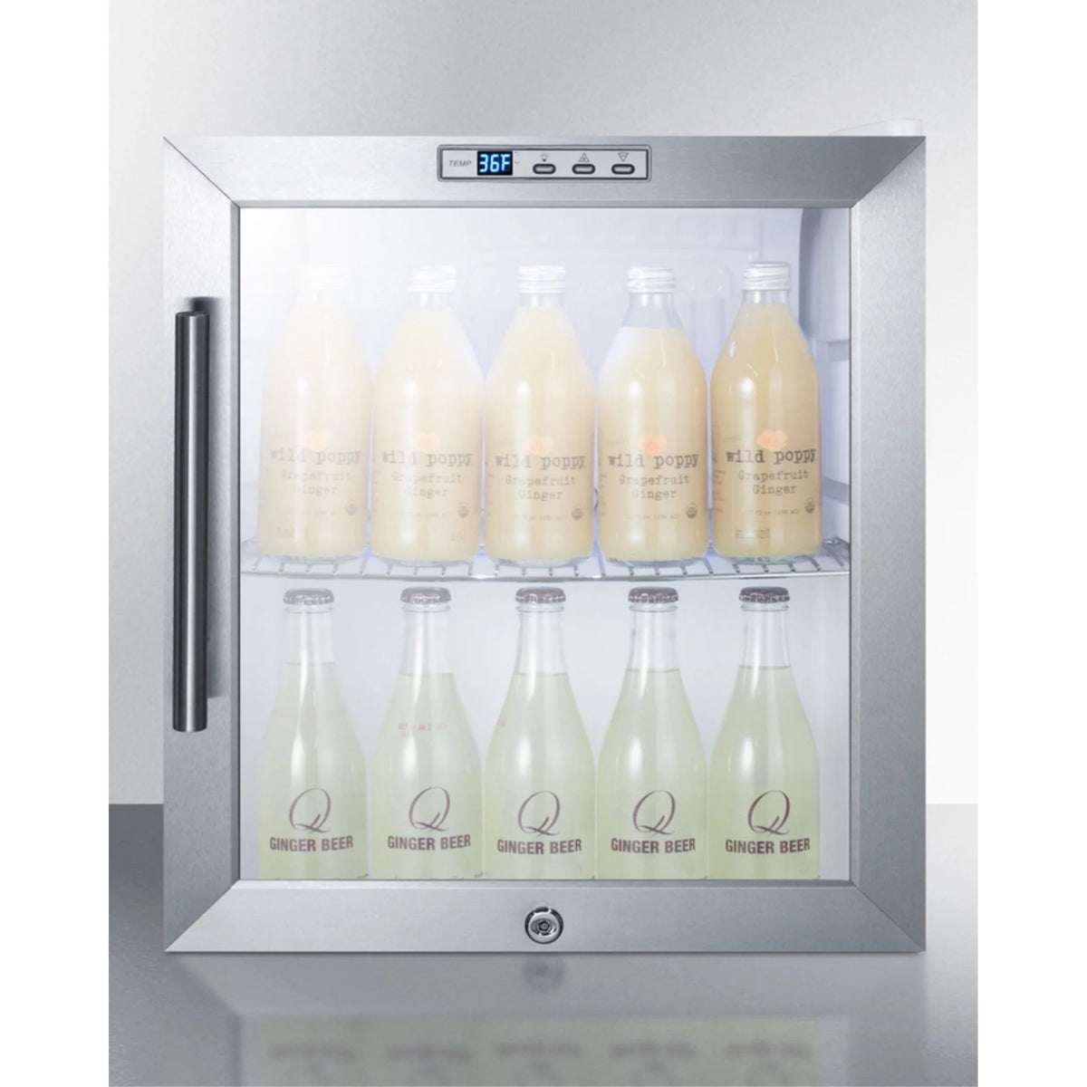 Commercially Approved Compact Beverage Center with 1.7 cu. ft. Capacity Stainless Steel I787