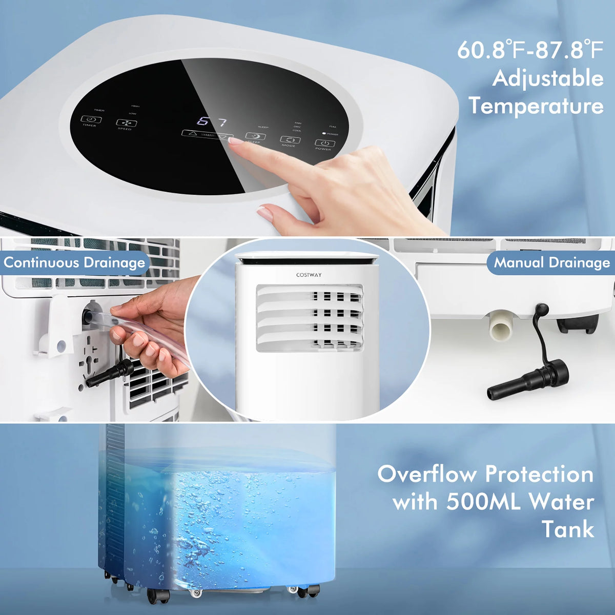 6500 BTU 3 in 1 Portable Air Conditioner O149045