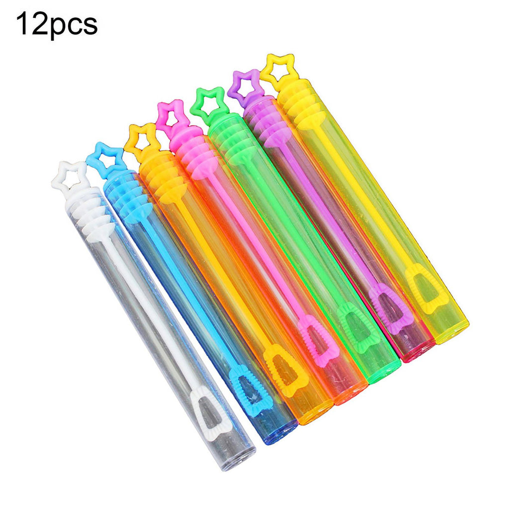 12Pcs Star Heart Shape Bubble Wands Toys I2515