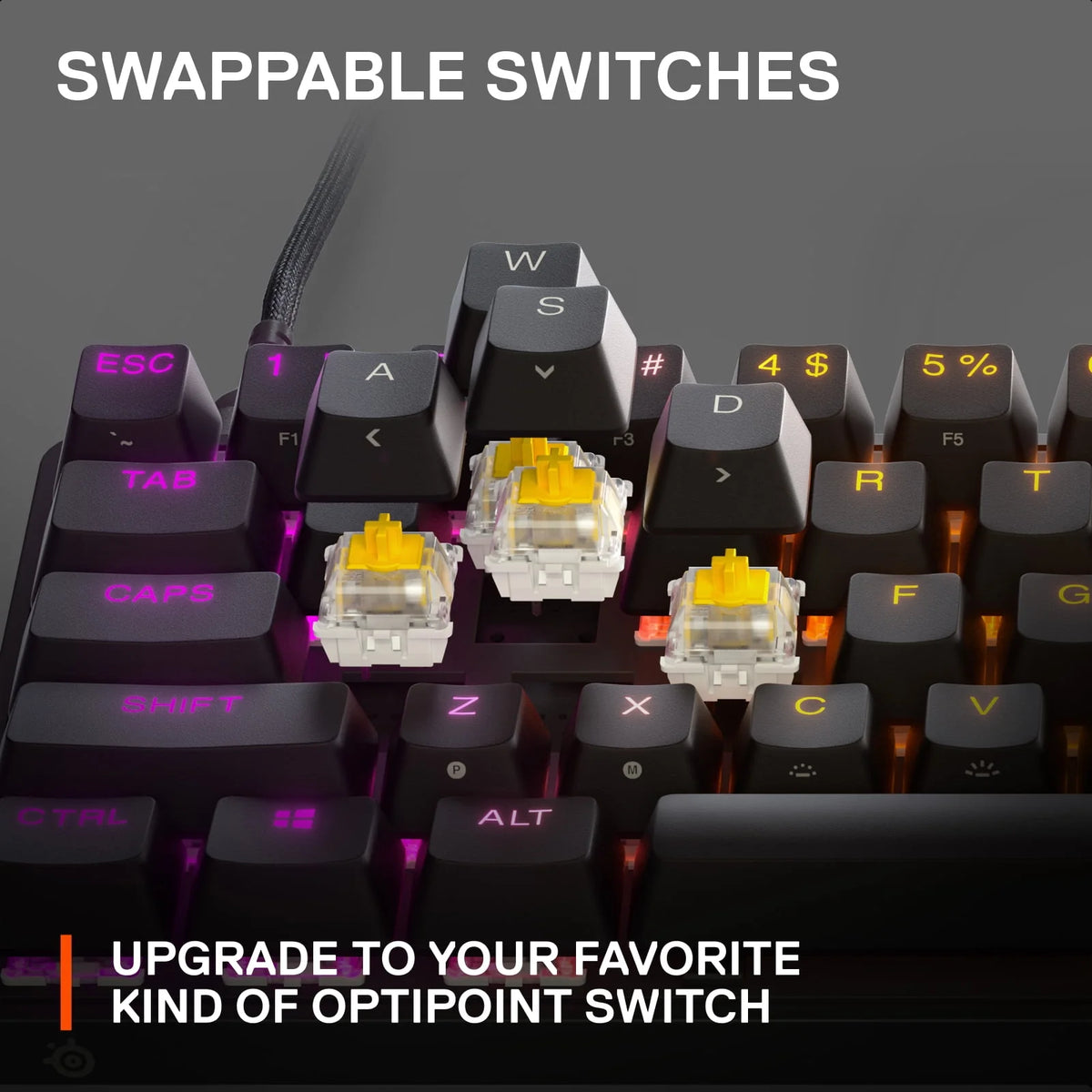 Wired 60% Gaming Keyboard with RGB Lighting - Black Q895