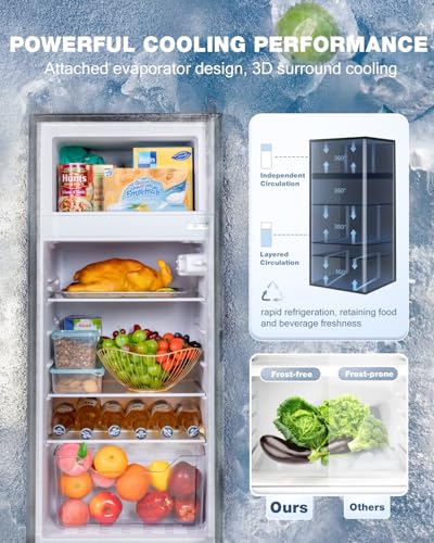 Silver 4.5 Cu.Ft Double Door Refrigerator with Freezer M75746
