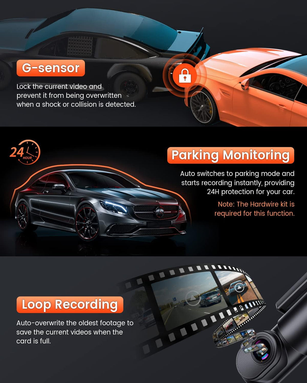 2.5K Car Dash Cam with Night Vision P976691