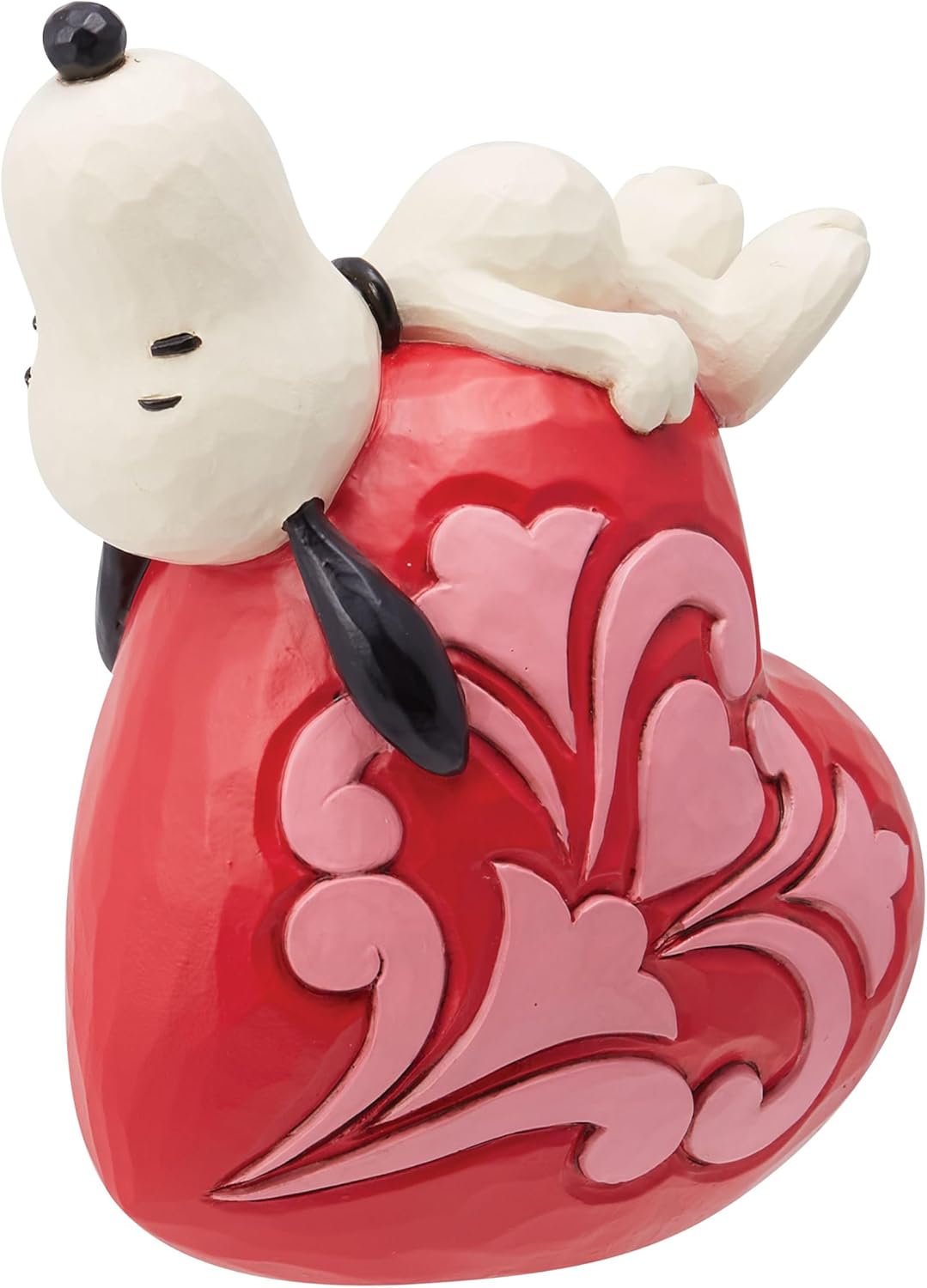 Snoopy Laying on Heart Figurine, 5.25 Inch, Multicolor V397531