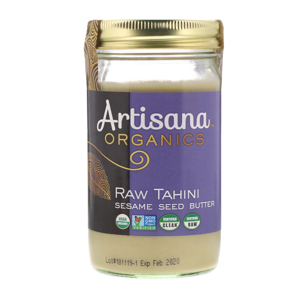 Organic Raw Tahini Sesame Seed Butter, 14 oz Pack of 2 H990
