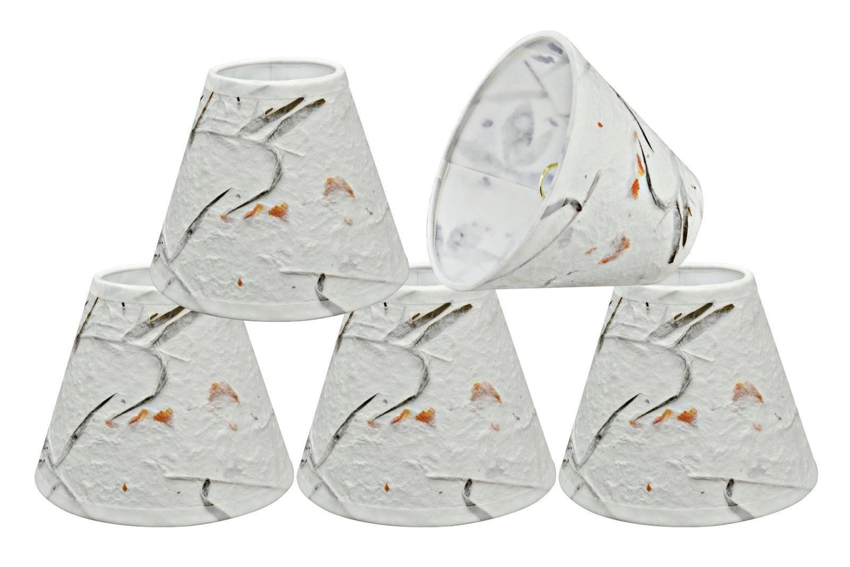 Off White Chandelier Clip-On Lamp Shade Set (5 Pack) Q227387