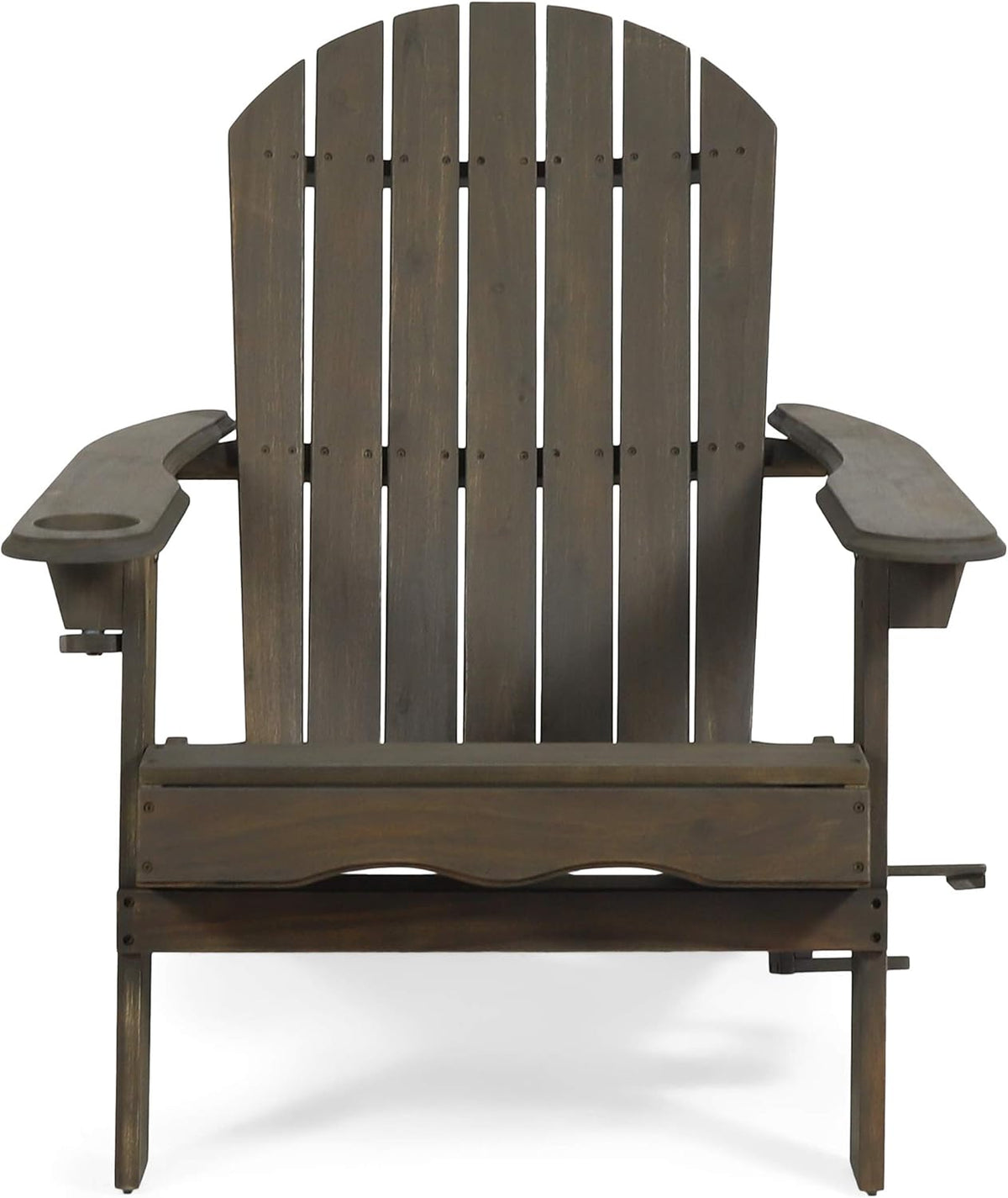 Gray Acacia Wood Folding Adirondack Chair K4932