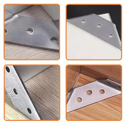 20 Pack Stainless Steel Furniture Corner Braces Connector with 140 Screws M60869