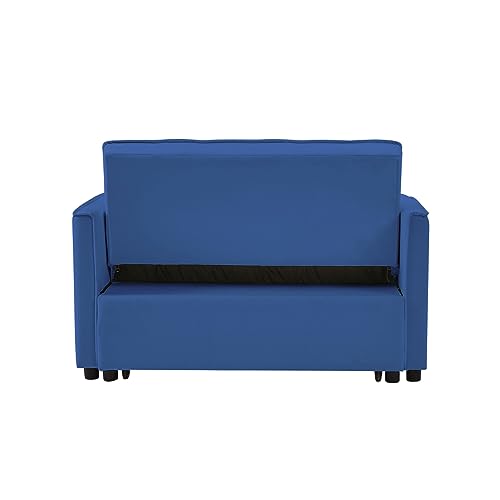 Off White 3 in 1 Sleeper Sofa Bed with Side Pockets B585