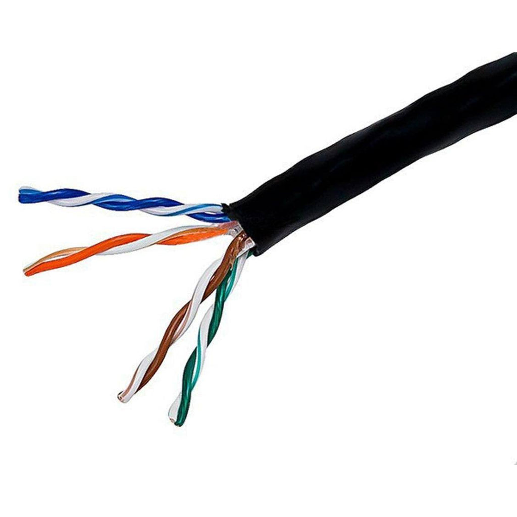 Black Cat5e UTP Solid Bulk Ethernet Cable W5375