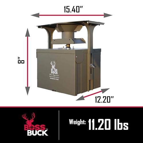 12 Volt High Torque Motor Automatic Hunting Game Feeder Conversion Kit with Timer Holder and Large Swing Door Slinger K9102
