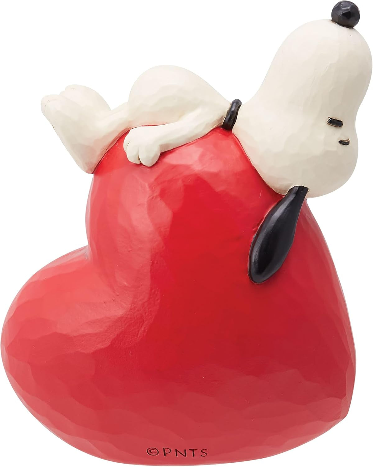Snoopy Laying on Heart Figurine, 5.25 Inch, Multicolor V397531