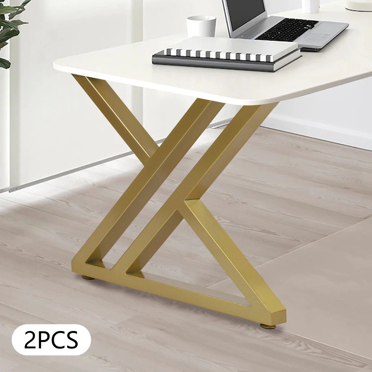 16" Metal Table Legs Gold Steel X58826