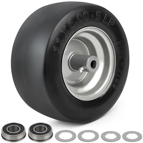 13x5.00-6 Flat Free Tire and Wheel with Smooth Tread B6813