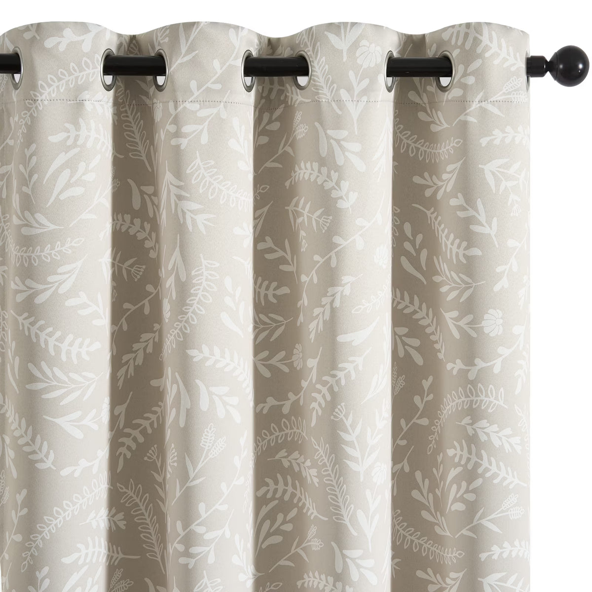 100% Black Out Grommet Curtains 84 inch Long, 52x84 inch, Oak, 2 Pcs O529643